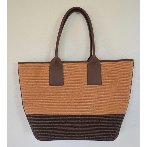 Brunello Cucinelli Tote Bag Leather & Raffia - Picture 2 of 11